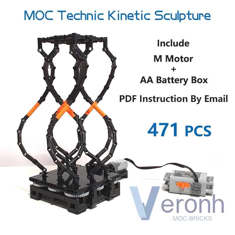 Kinetic Kids Education - MOC High-Tech Slithy Toves-scultura cinetica Building