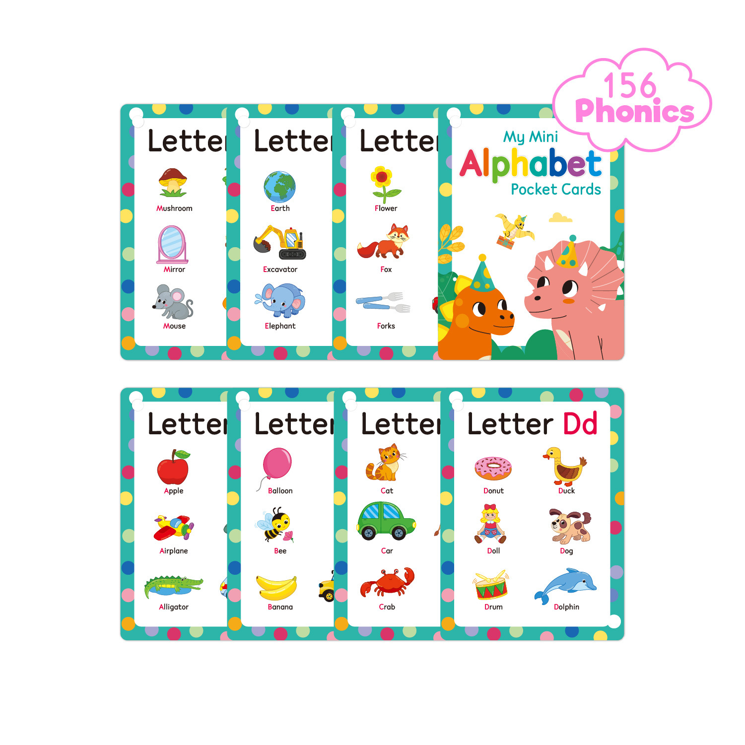 Kids Education Words - Schede flash ABC Phonics per bambini