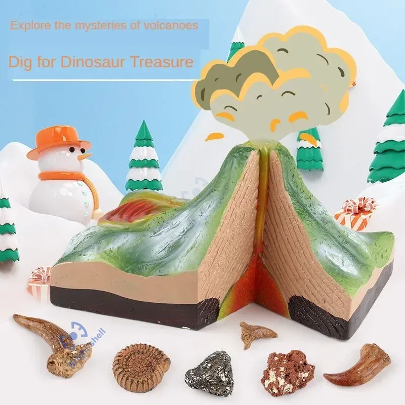 Science Kit Volcano - Vulcano Giocattolo Per Bambini Dinosauro Piramide