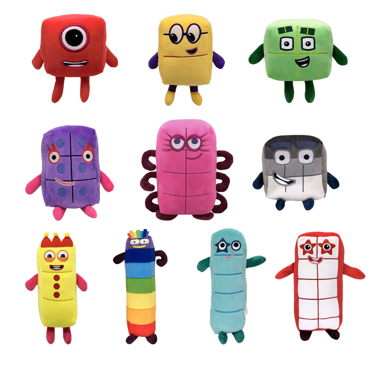 Kids Education Number - 10 Pezzi Peluche a Forma di