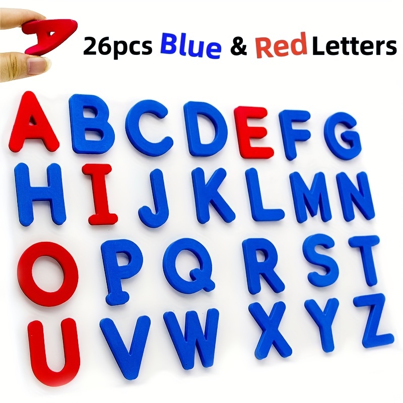 Kids Education Number - Adesivi magnetici con lettere inglesi rosse