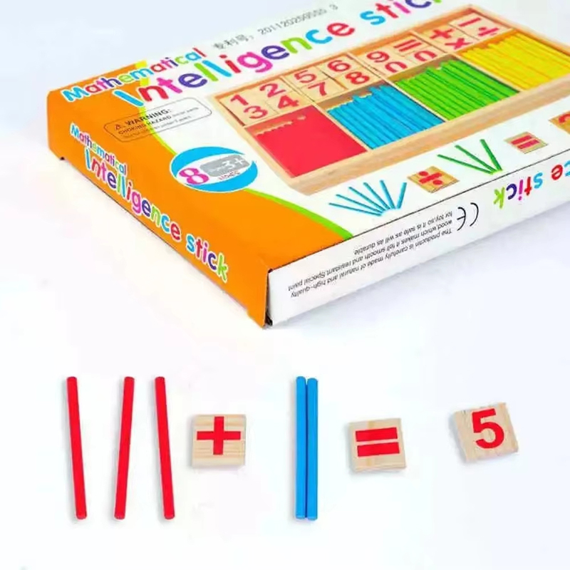 Kids Education Number - Bastoncini di conteggio in legno, giocattoli