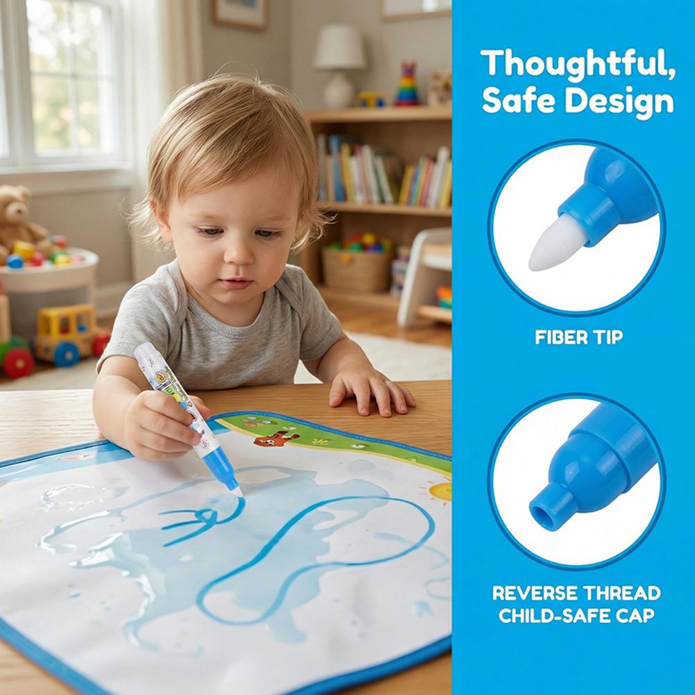 Kids Education Tips - Pennello Magico ad Acqua per Bambini,