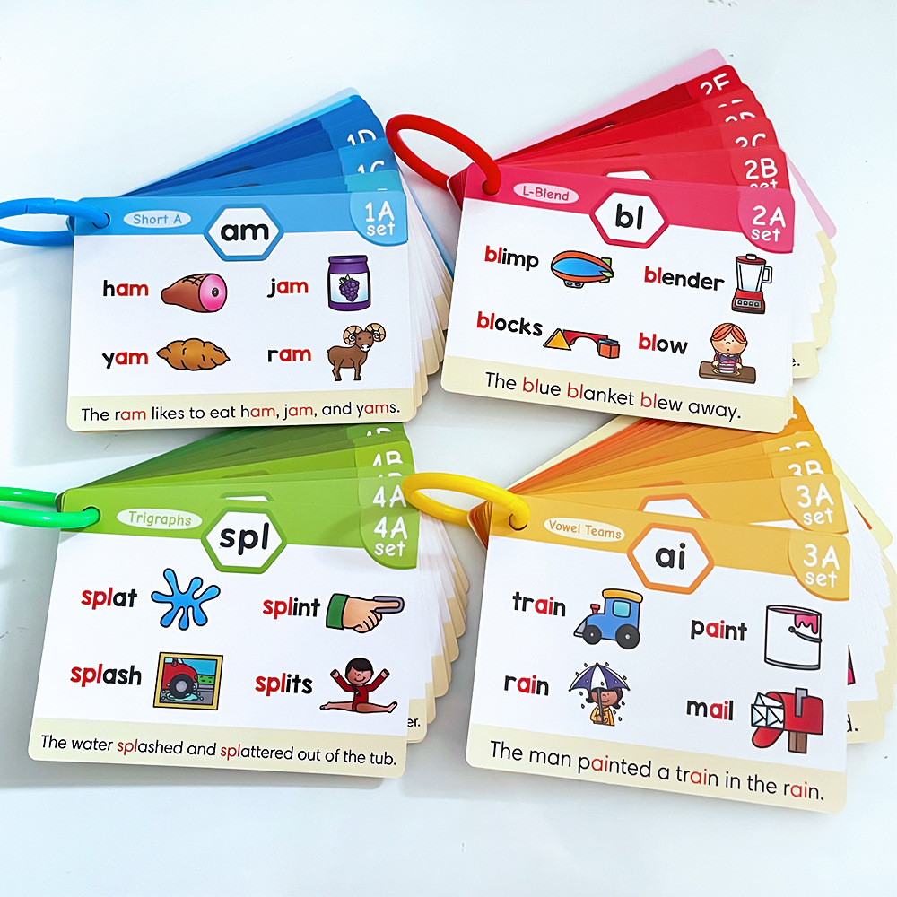 Kids Education Words - Bambini Phonics Learning Cads Giocattoli educativi
