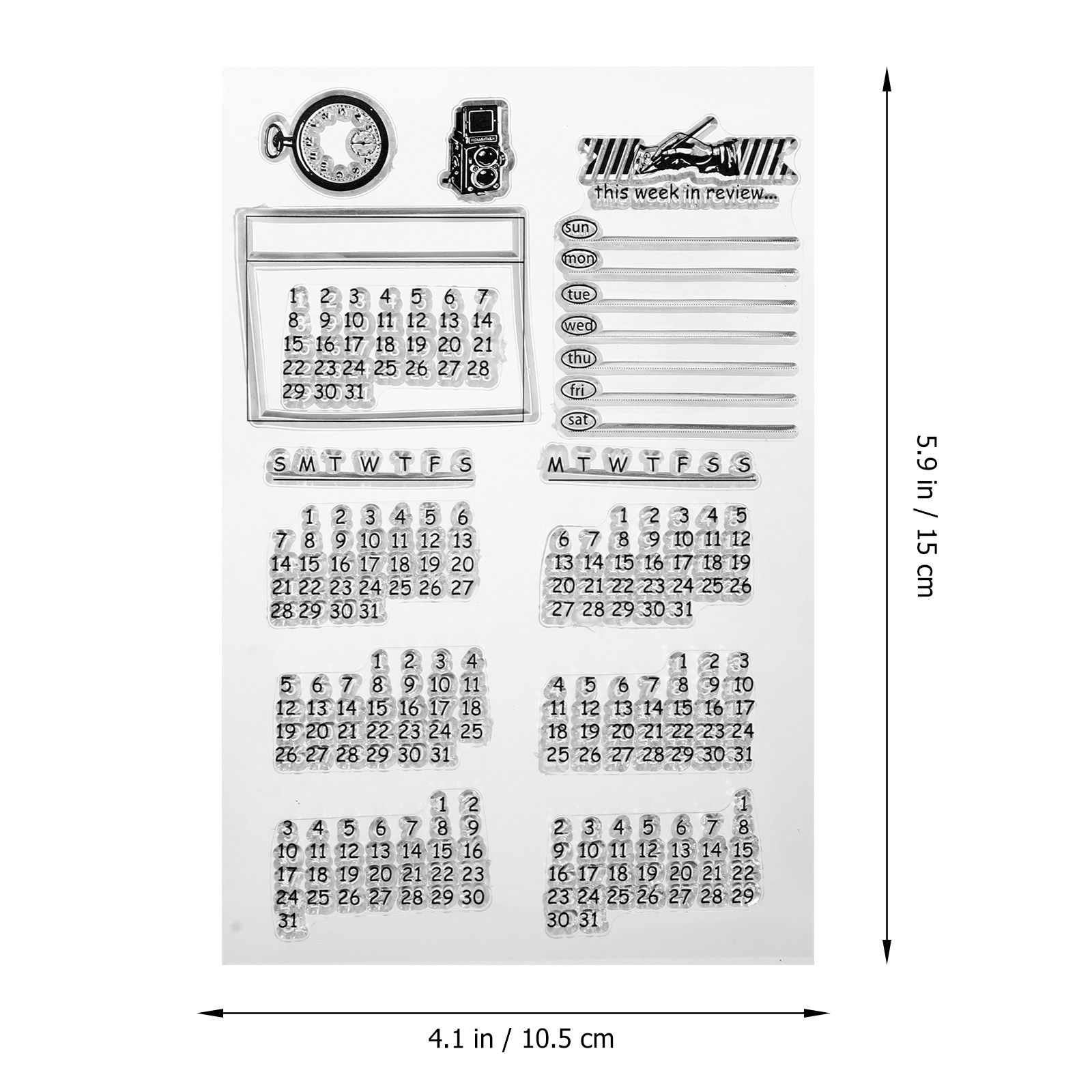 Set di 2 timbri trasparenti in - Kids Education Planner recensione e prezzo