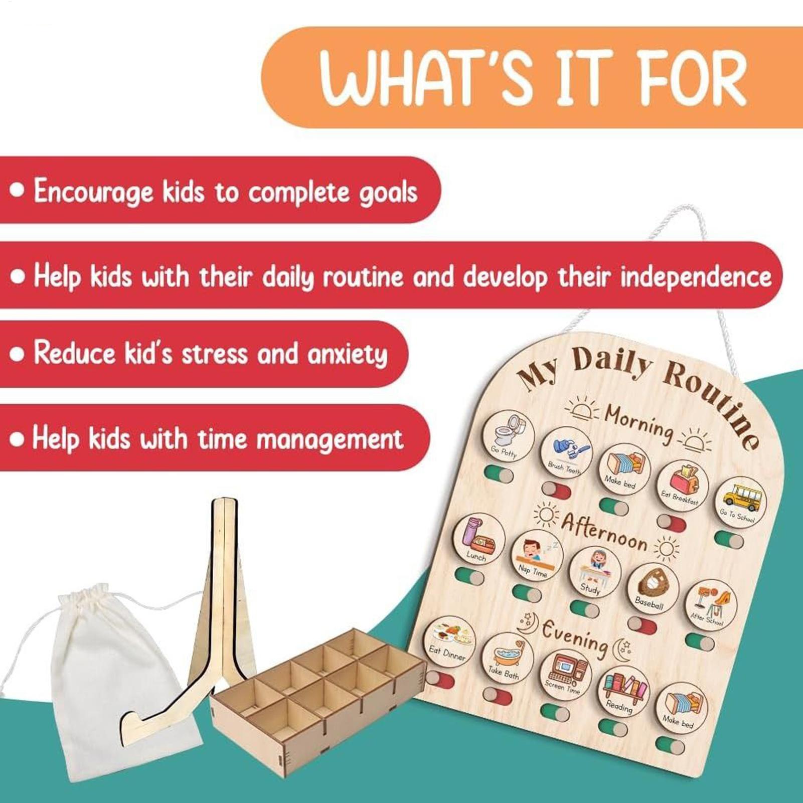 Grafico di routine giornaliera - Kids Education Planner recensione e prezzo