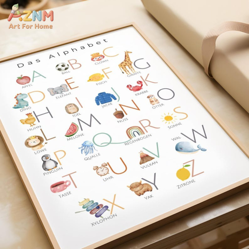 AZNM Stampa su tela con alfabe - Kids Education Number recensione e prezzo